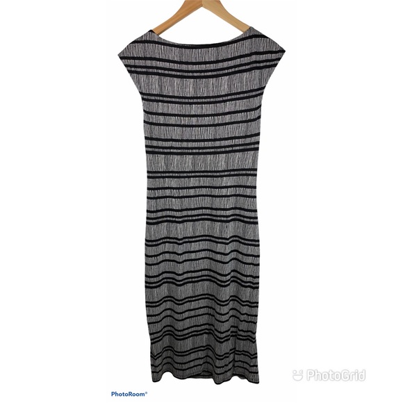 NWT LOFT White and Black Midi Dress Sz M $69.50! - Picture 5 of 7